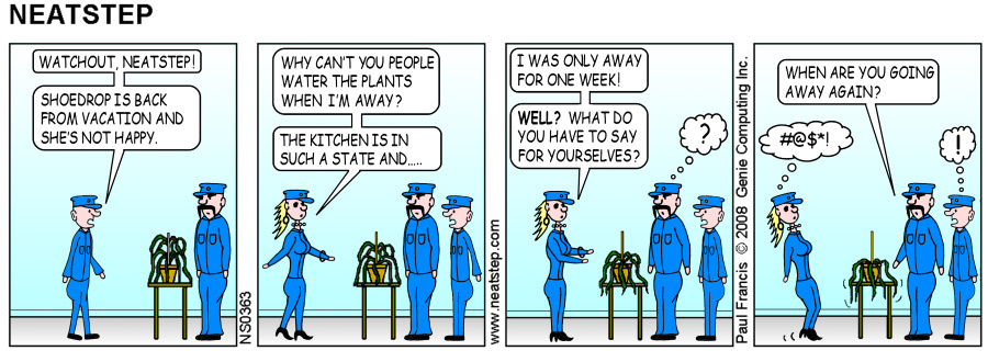 Neatstep parking comic - going on vacation